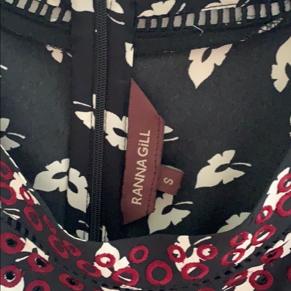 Black and white romper with eyelet detail. - Picture 3 of 5